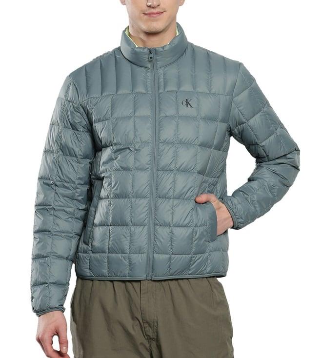 calvin klein goblin blue quilted regular fit quilted jacket