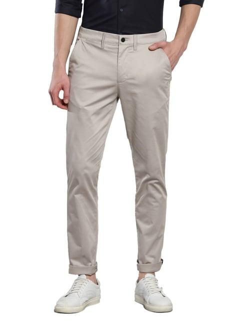 calvin klein grey cotton slim fit chinos