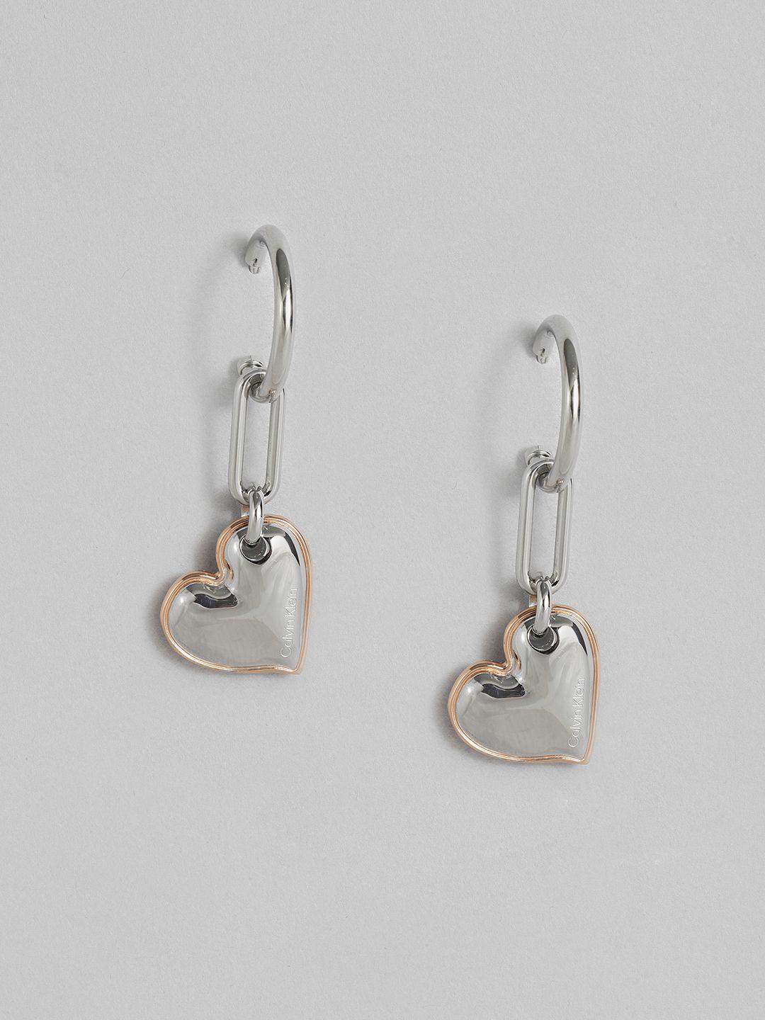 calvin klein heart shaped drop earrings