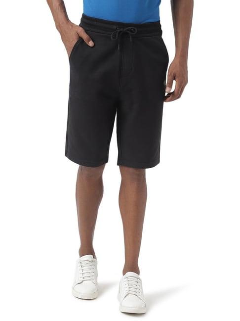 calvin klein jeans black logo regular fit shorts