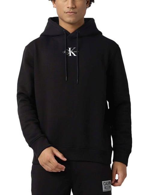 calvin klein jeans black regular fit hoodie