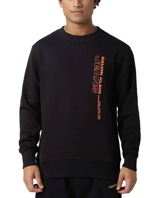 calvin klein jeans black regular fit sweater