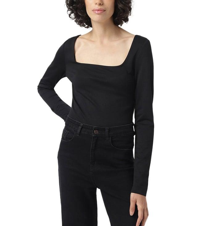 calvin klein jeans black slim fit top