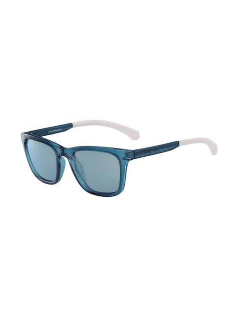 calvin klein jeans blue rectangular sunglasses for men