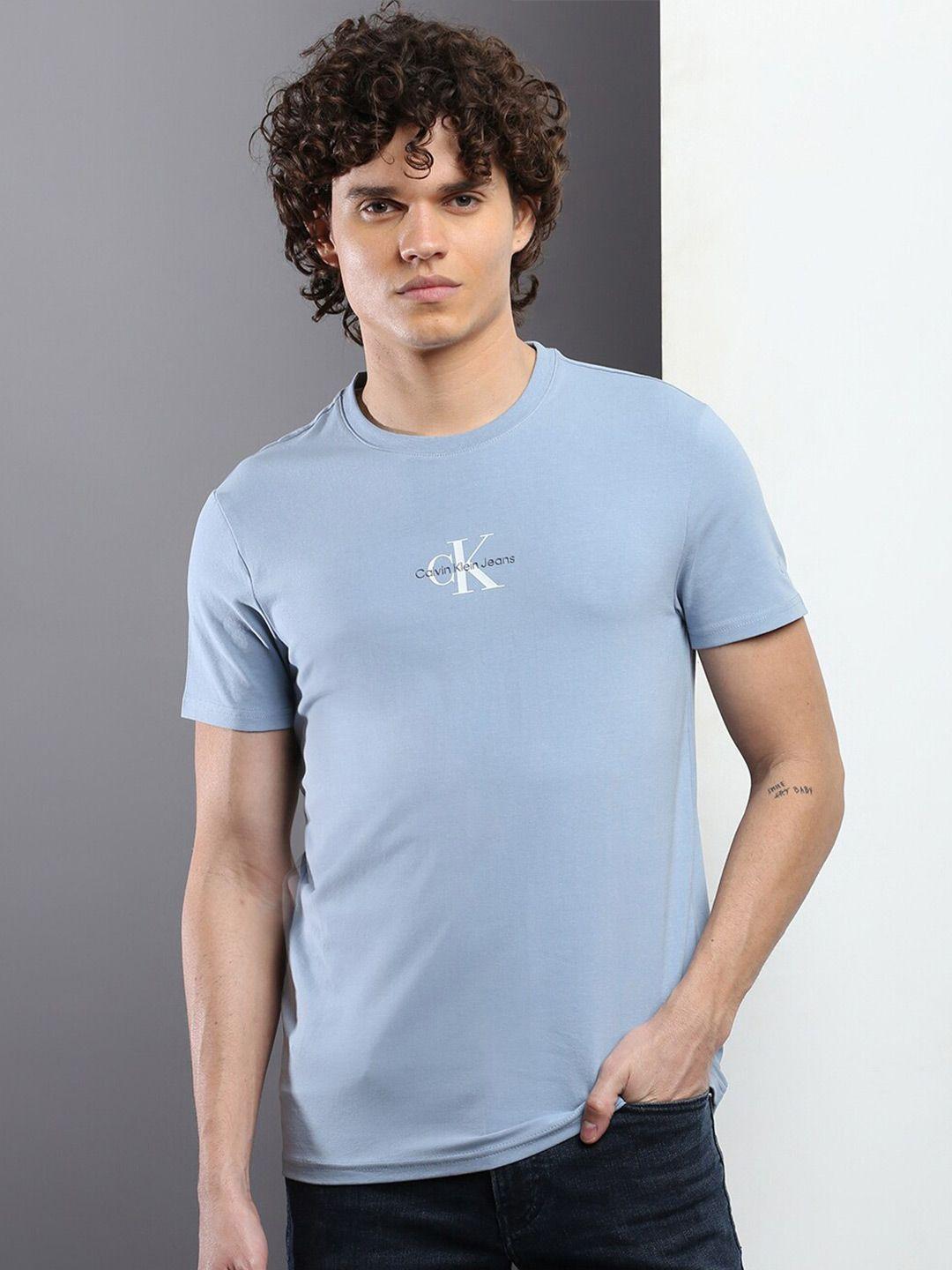 calvin klein jeans brand logo printed slim fit t-shirt