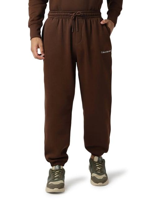 calvin klein jeans dark chestnut relaxed fit joggers