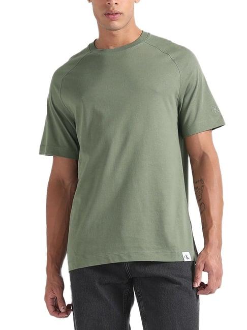 calvin klein jeans dusty olive boxy fit t-shirt