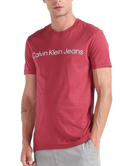 calvin klein jeans garnet logo slim fit t-shirt