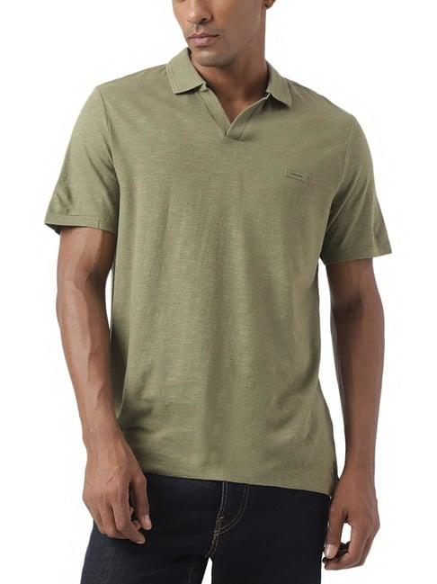 calvin klein jeans green regular fit polo t-shirt