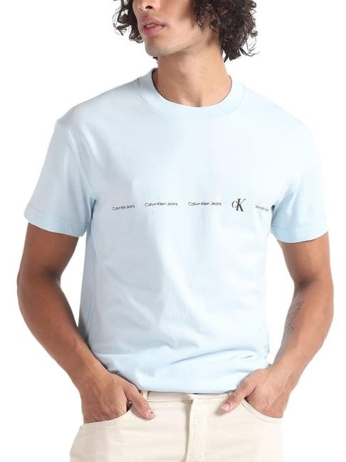 calvin klein jeans keepsake blue logo regular fit t-shirt