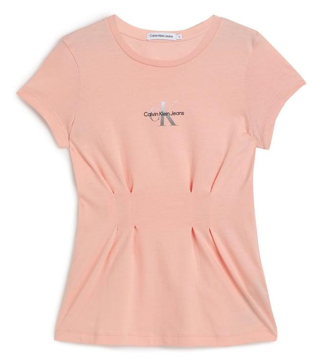 calvin klein jeans kids faint blossom logo regular fit top