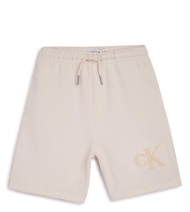 calvin klein jeans kids whitecap grey logo regular fit shorts