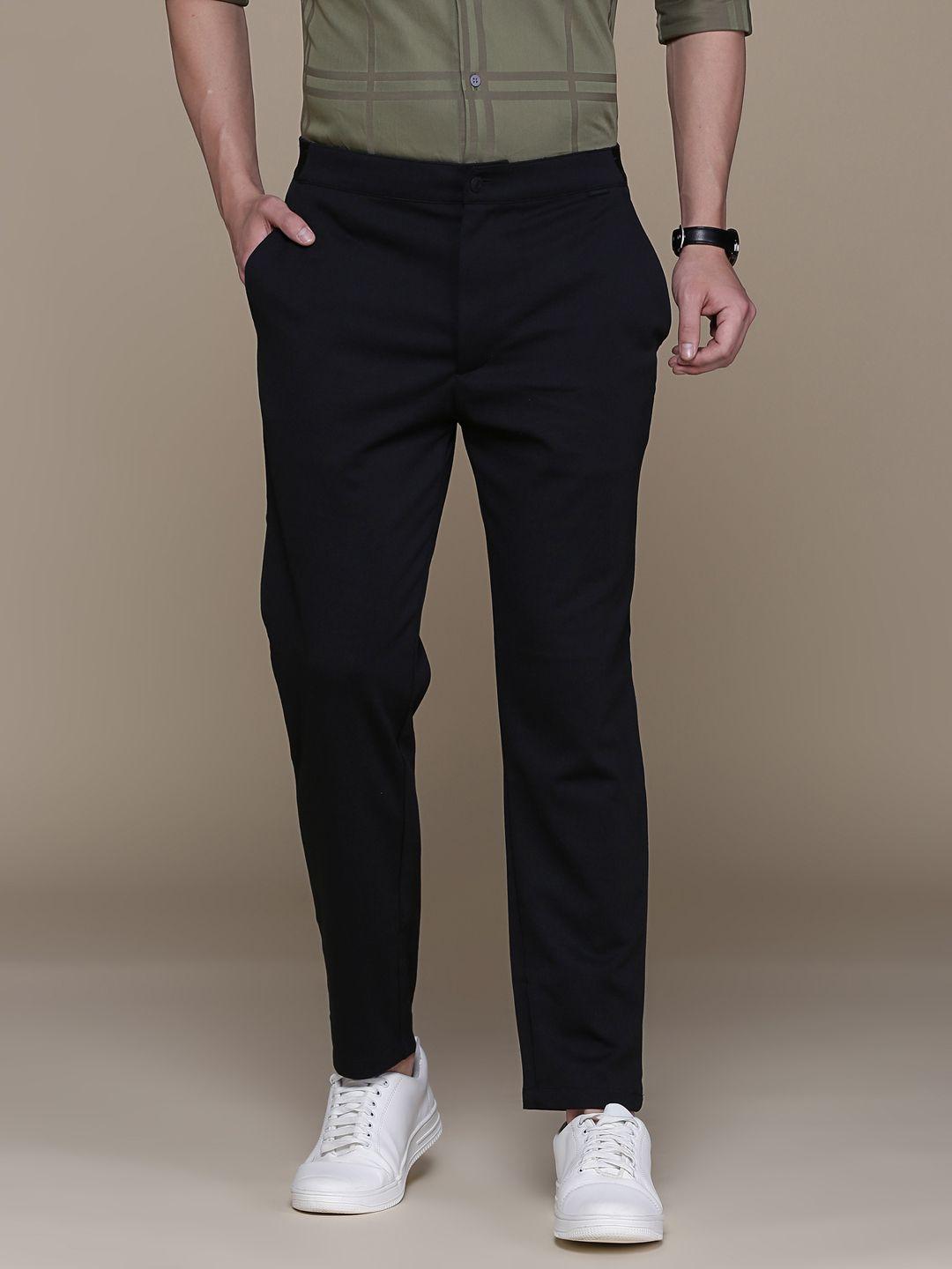 calvin klein jeans men black original tapered fit trousers