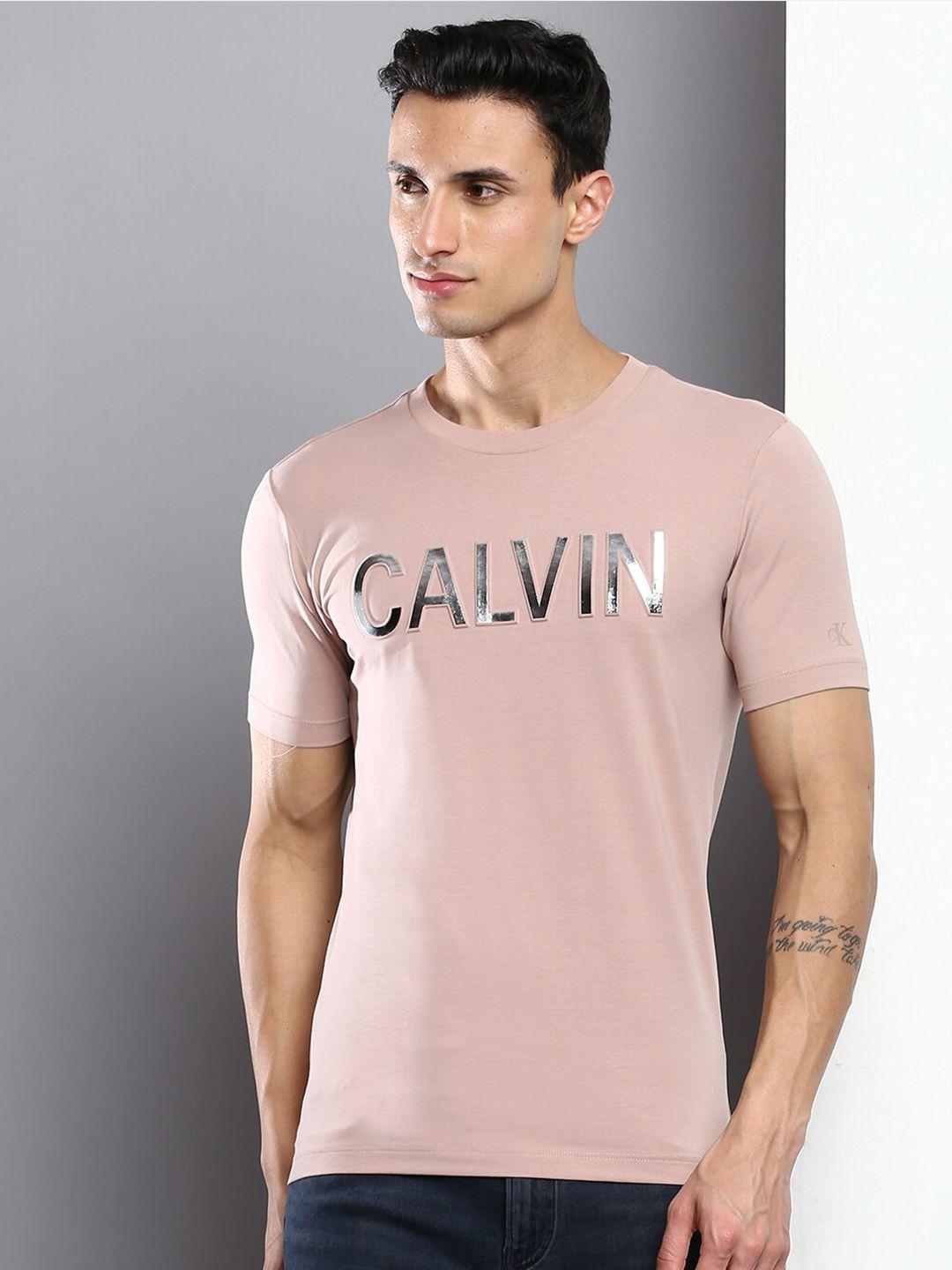 calvin klein jeans men brand logo printed t-shirt