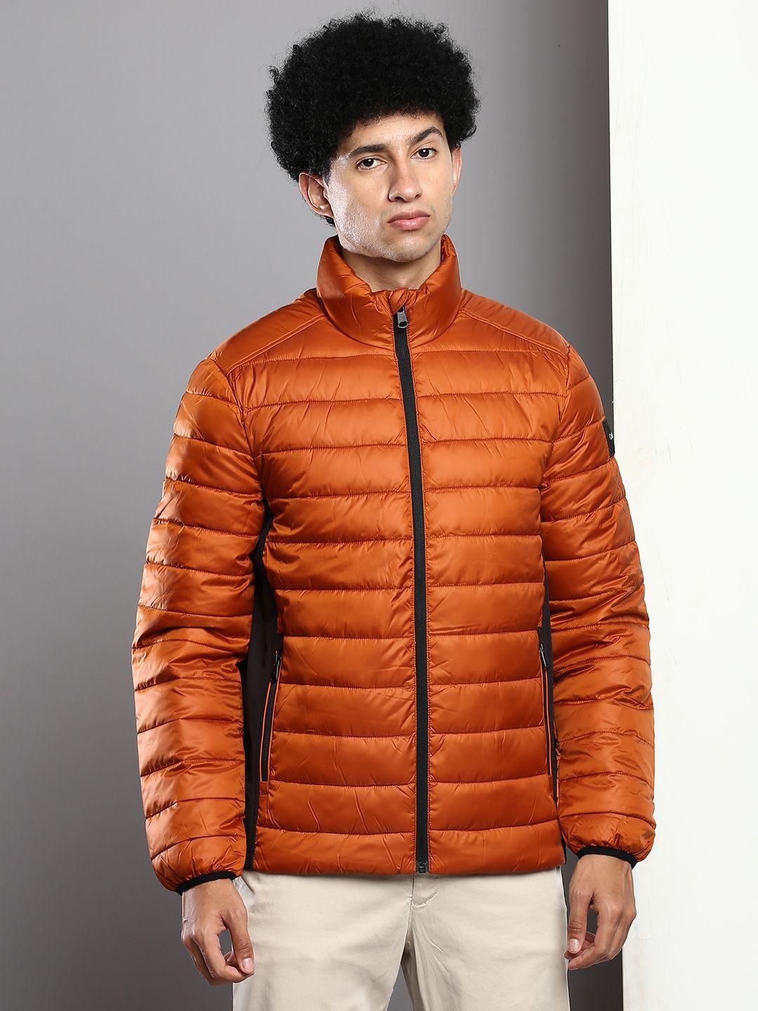 calvin klein jeans men brown solid puffer jacket