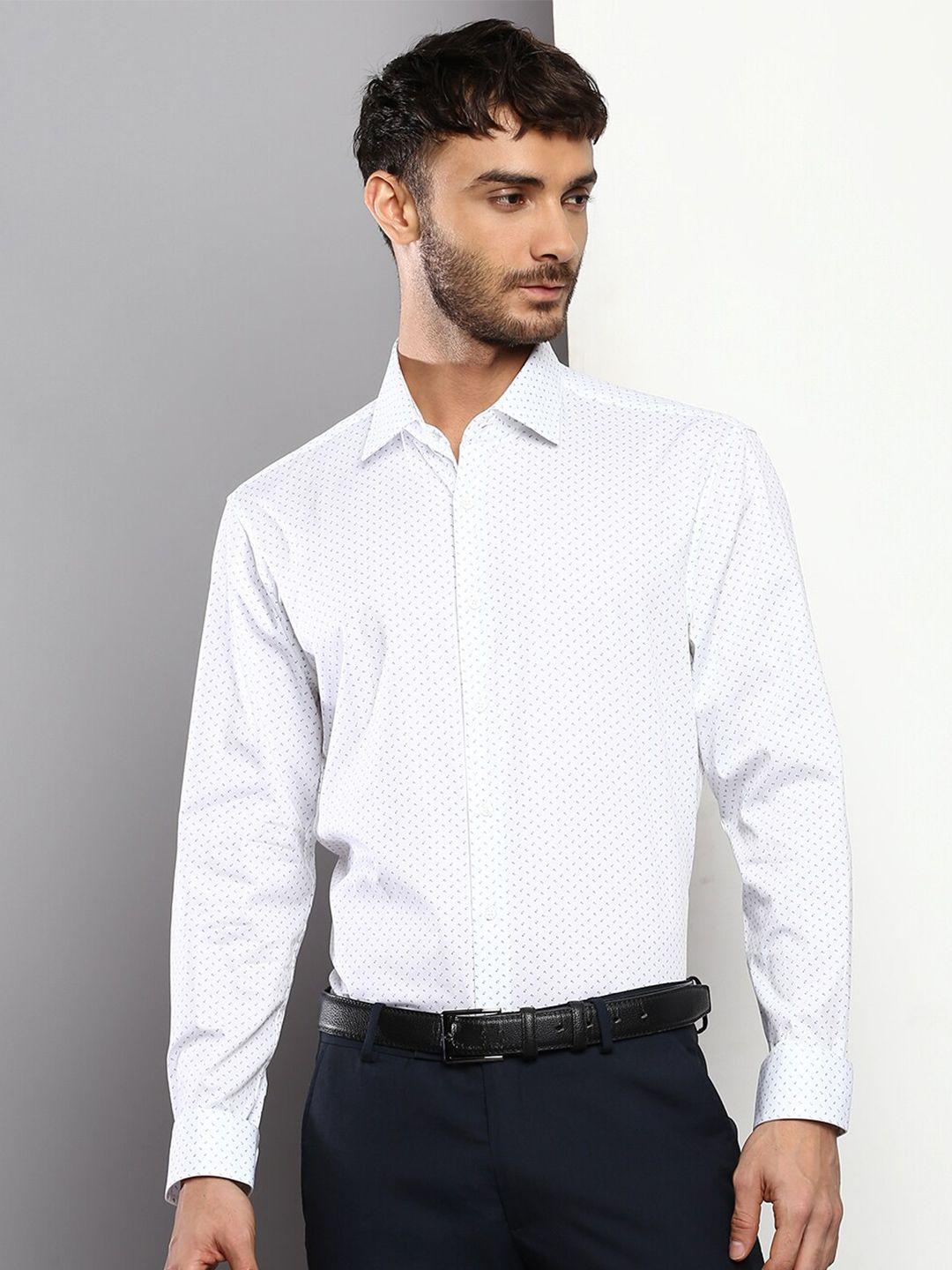 calvin klein jeans men printed organic cotton formal shirt