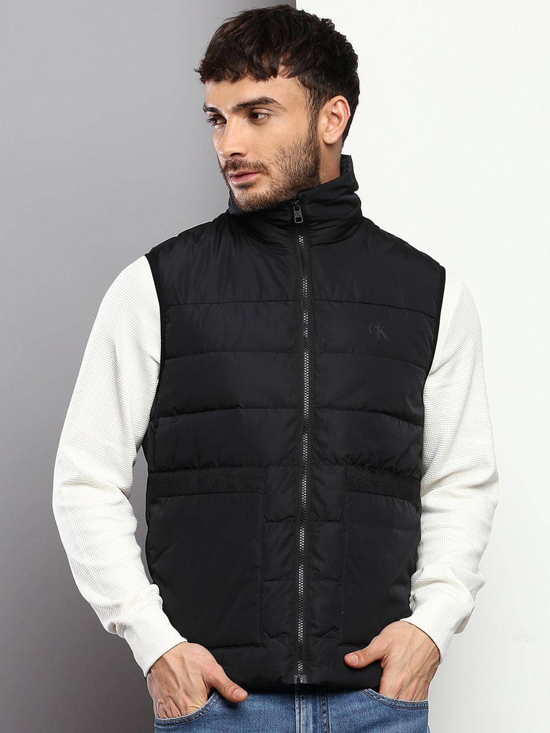 calvin klein jeans men solid padded jacket