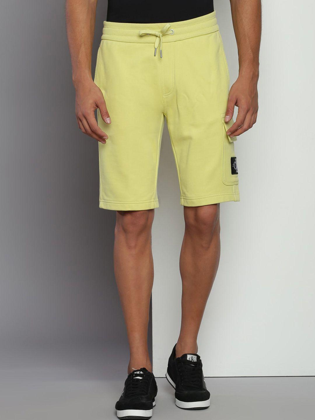 calvin klein jeans men yellow shorts