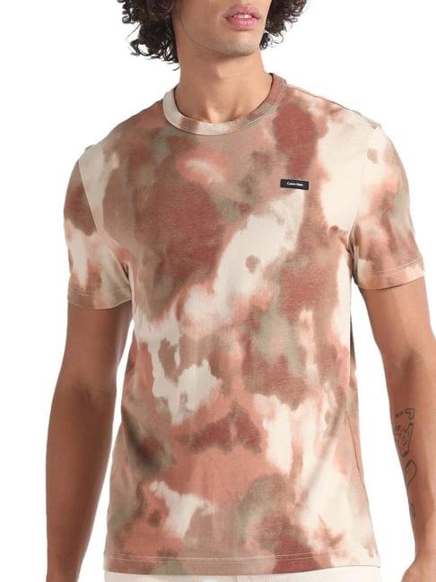 calvin klein jeans multicolor printed regular fit t-shirt