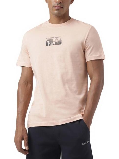 calvin klein jeans peach logo regular fit t-shirt