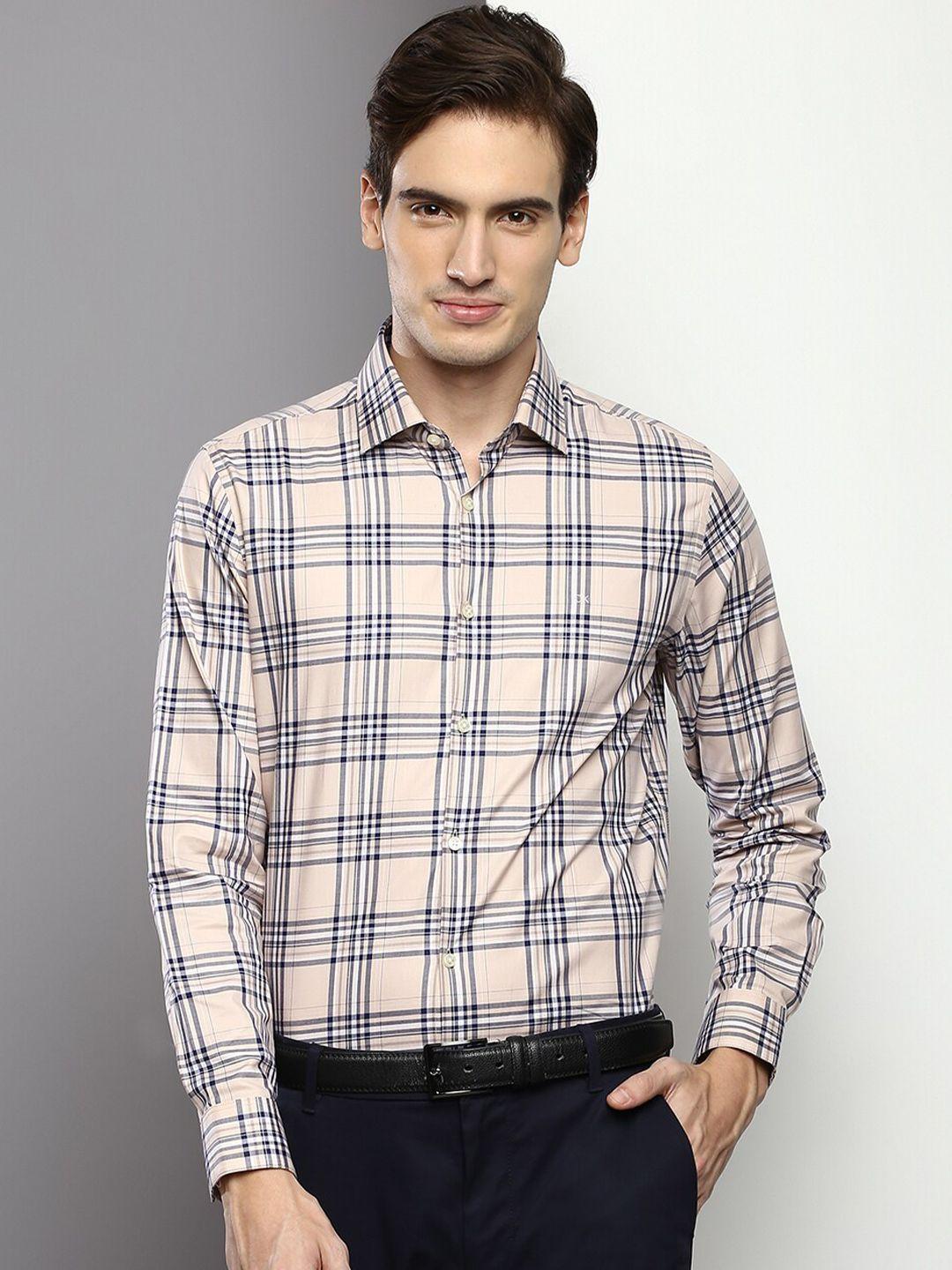 calvin klein jeans slim fit tartan checked pure cotton shirt