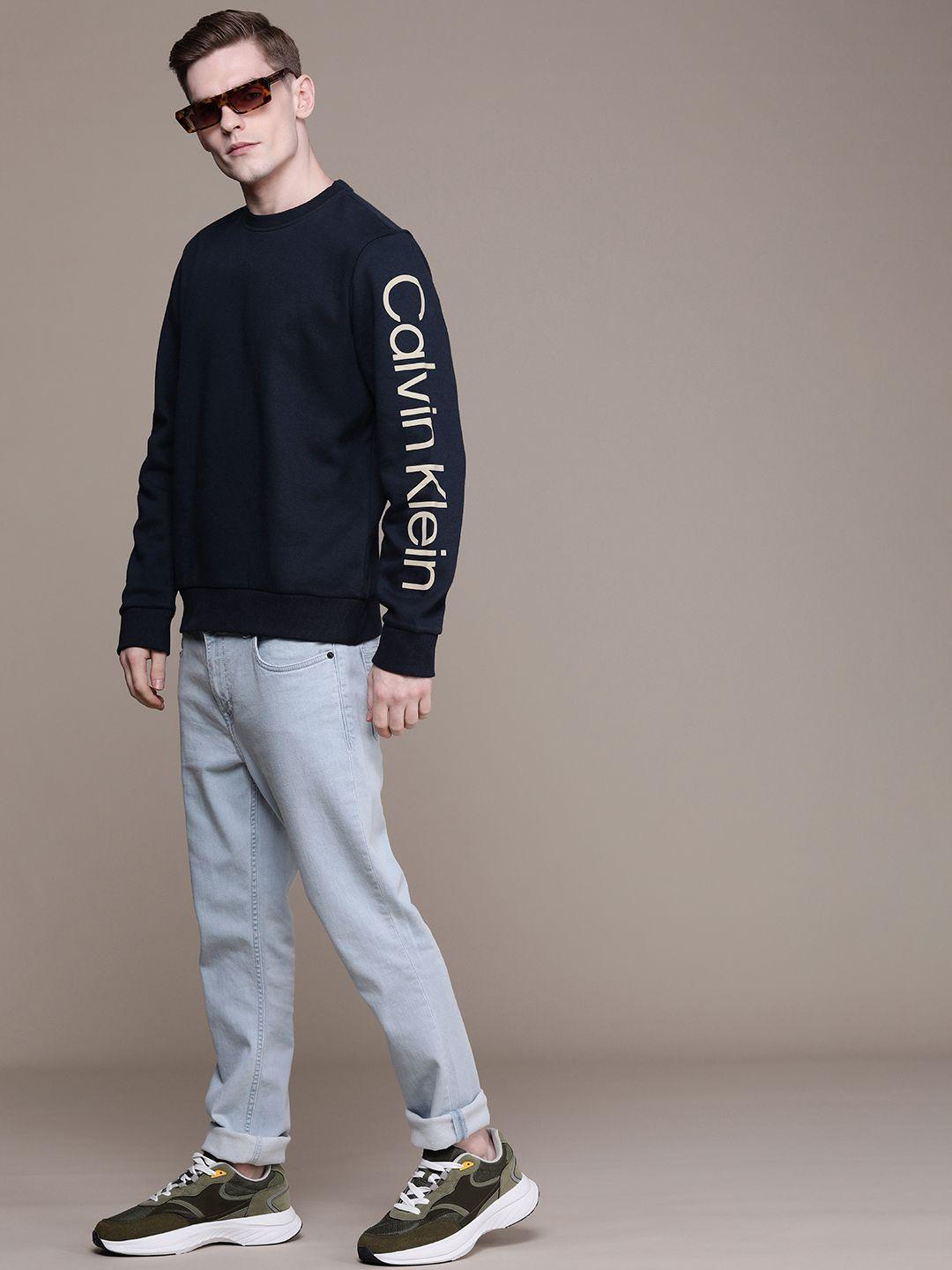 calvin klein jeans solid knitted sweatshirt