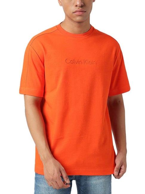 calvin klein jeans spicy orange logo comfort fit t-shirt