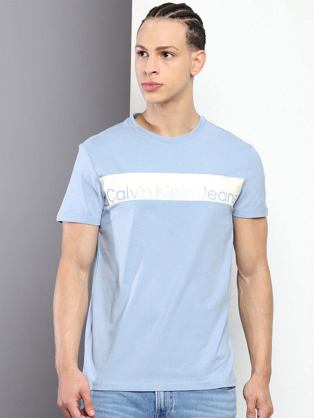 calvin klein jeans typography printed slim fit t-shirt