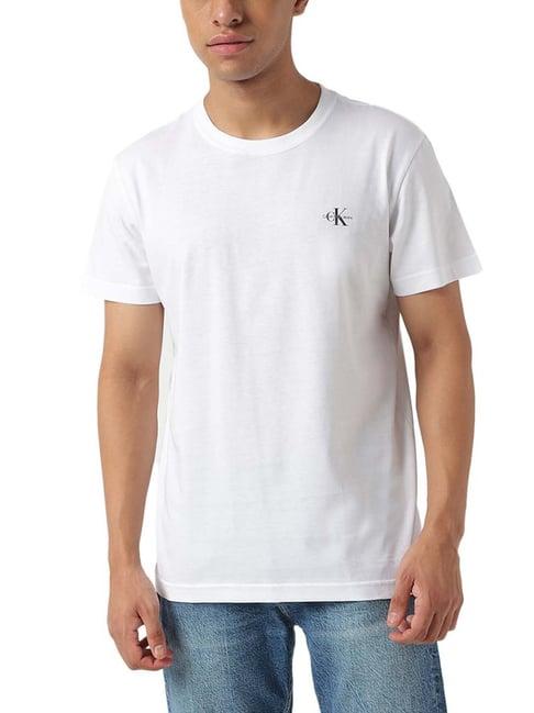 calvin klein jeans white regular fit t-shirt