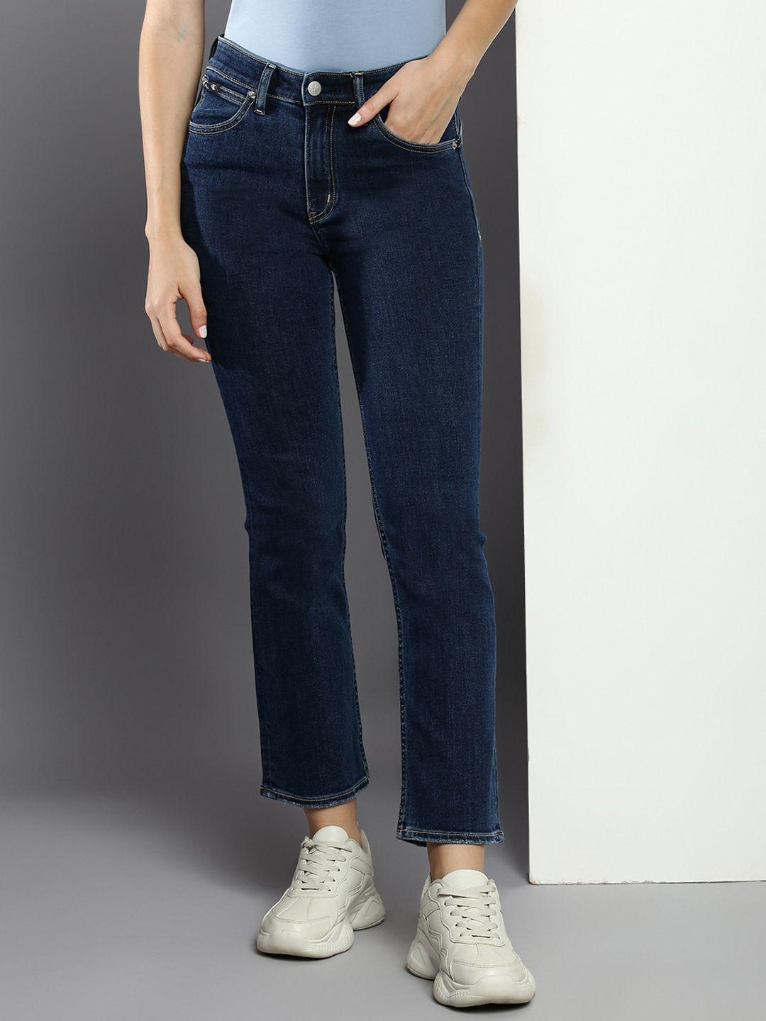 calvin klein jeans women slim fit high-rise stretchable jeans