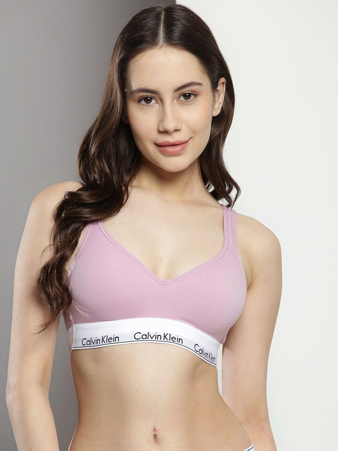 calvin klein medium coverage cotton workout bra with all day comfort