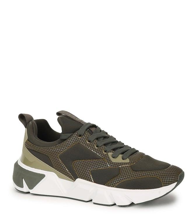 calvin klein men's olive mix sneakers