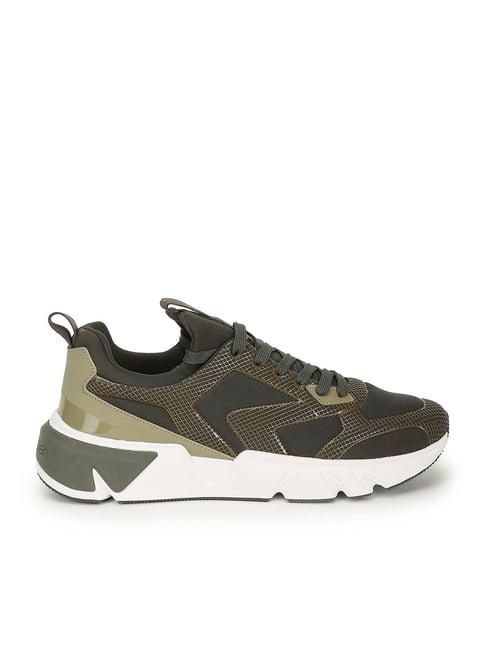 calvin klein men's olive mix sneakers