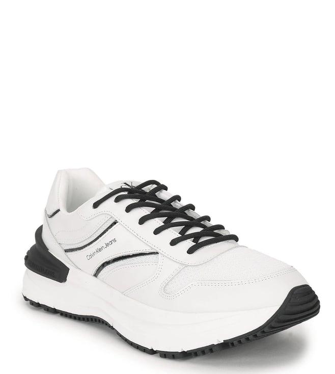 calvin klein men's white & black sneakers