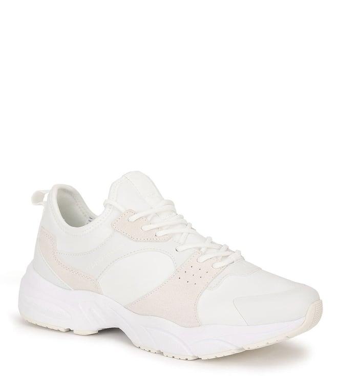 calvin klein men's white & ivory sneakers