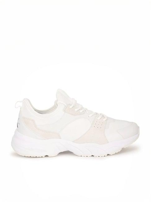 calvin klein men's white & ivory sneakers