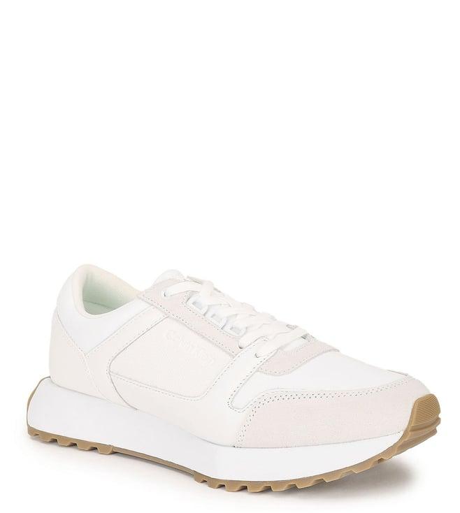 calvin klein men's white sneakers