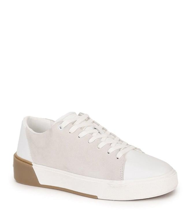 calvin klein men's white sneakers