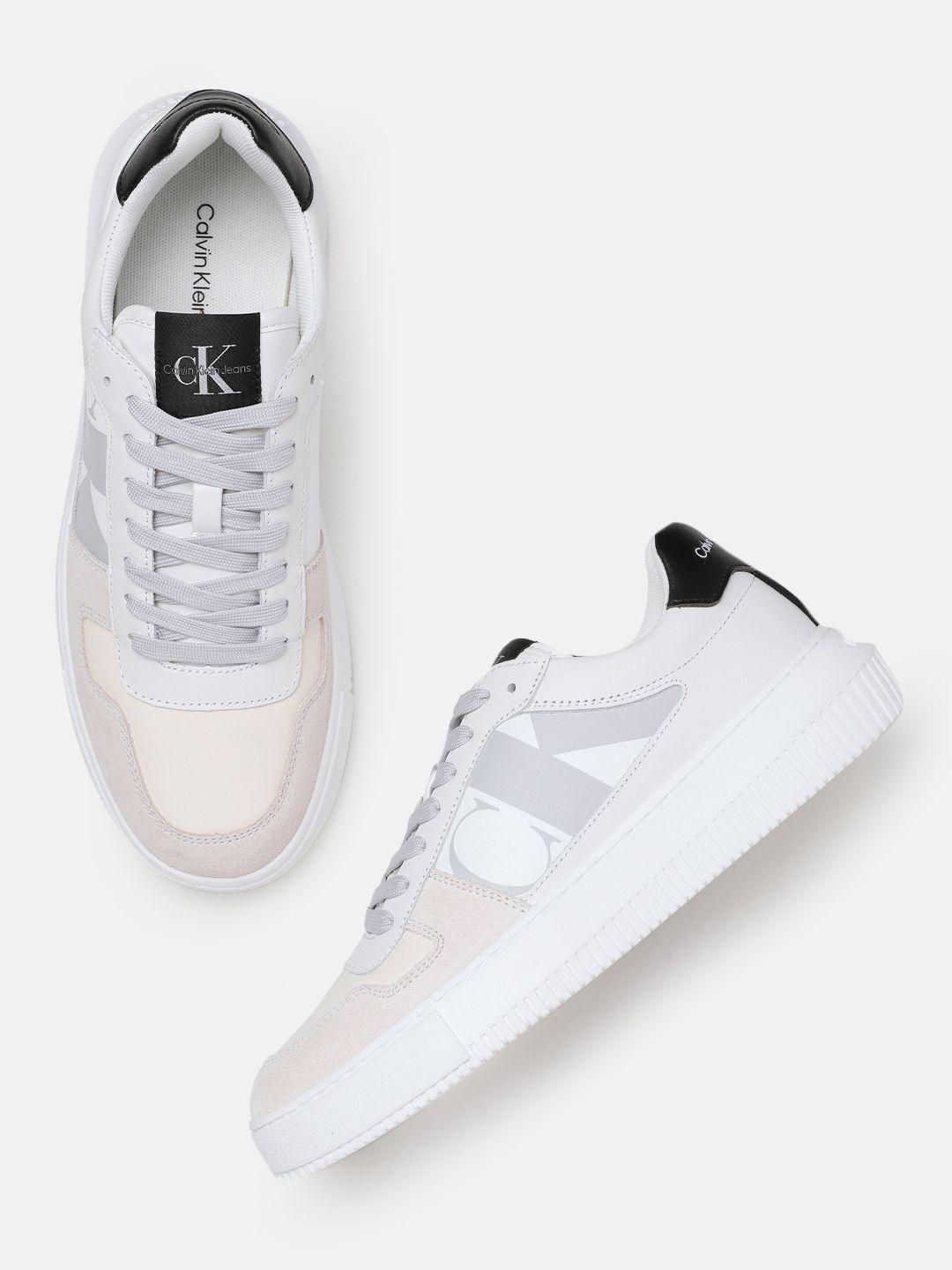 calvin klein men leather sneakers