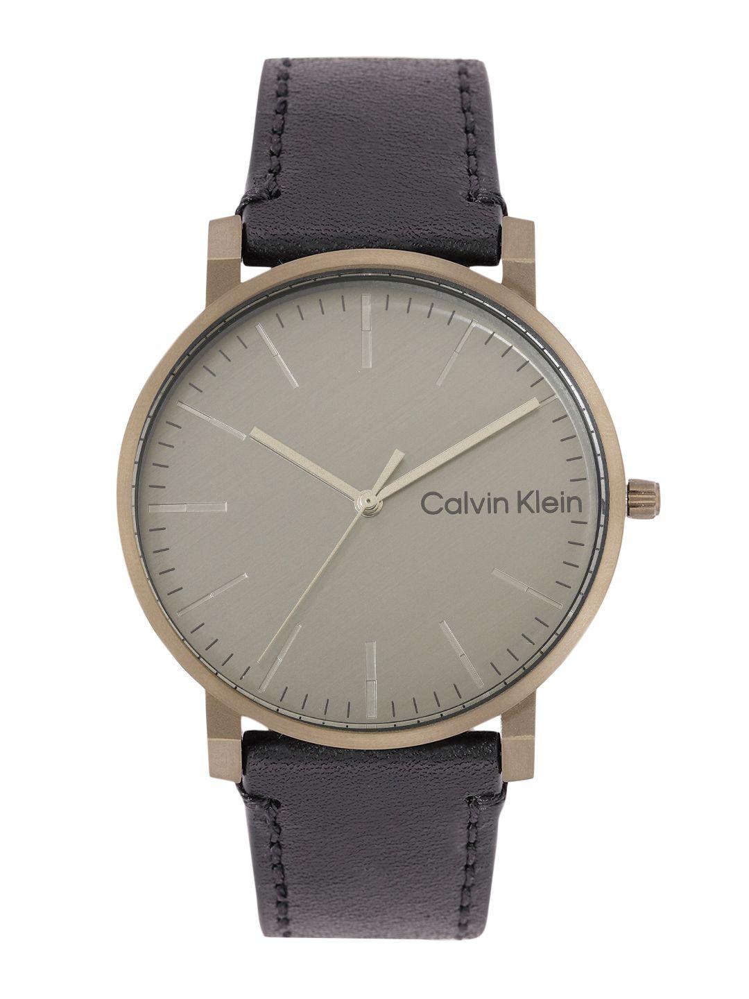 calvin klein men slate analogue watch