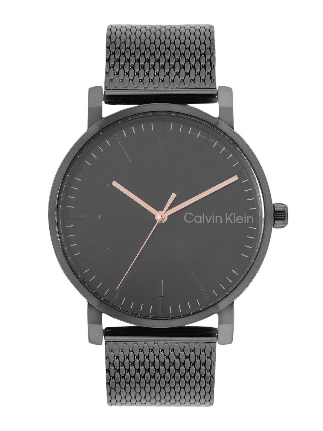 calvin klein men slate dial & bracelet style straps analogue watch 25200259