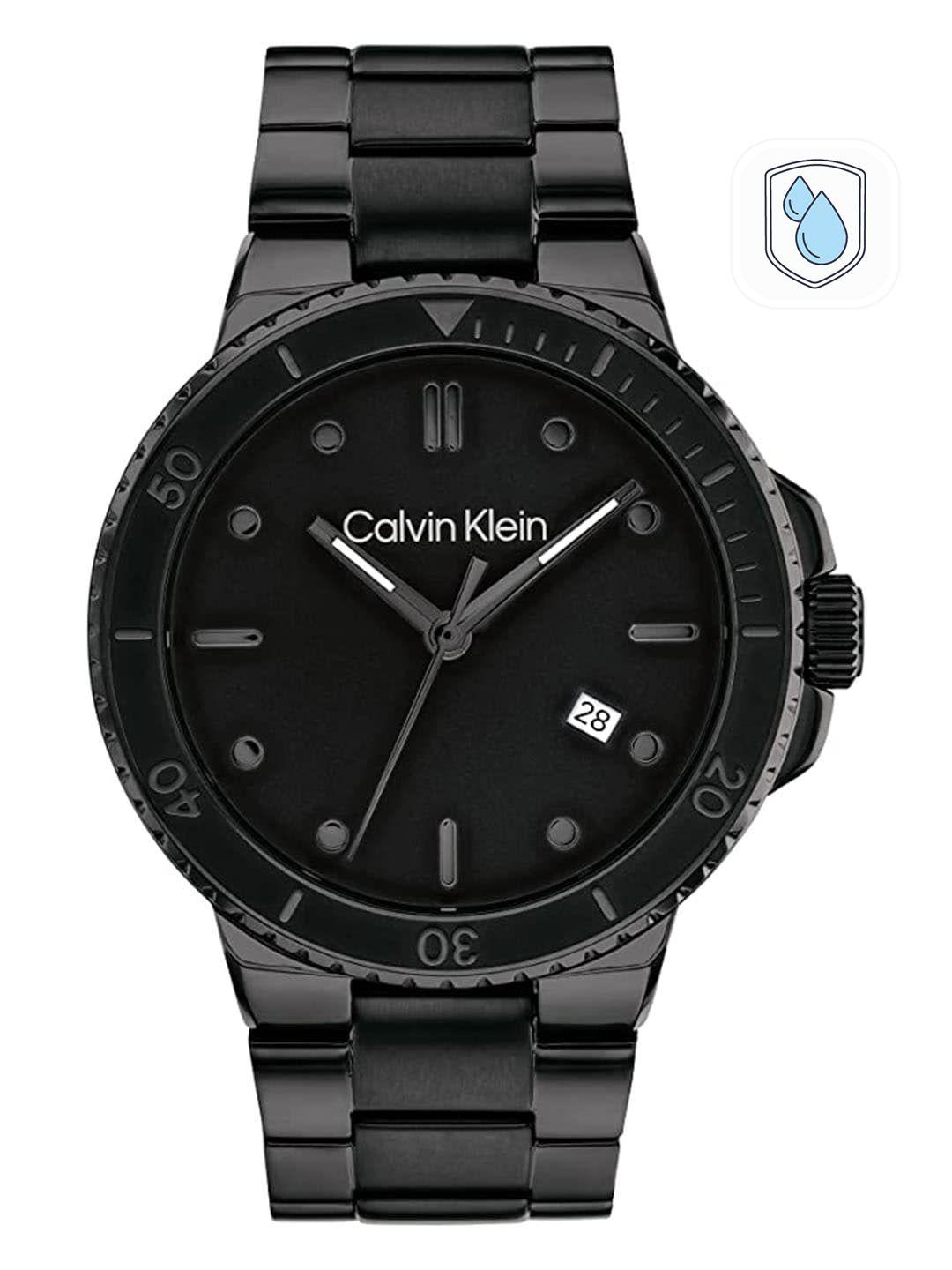 calvin klein men sport 3hd bracelet style chronograph analogue watch 25200205-black