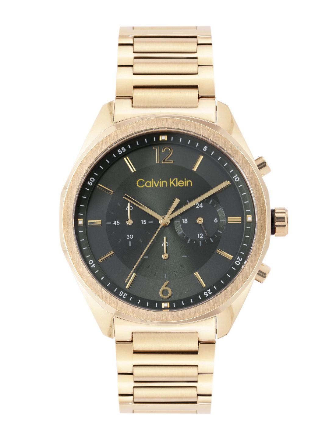 calvin klein men stainless steel bracelet style strap analogue chronograph watch 25200266