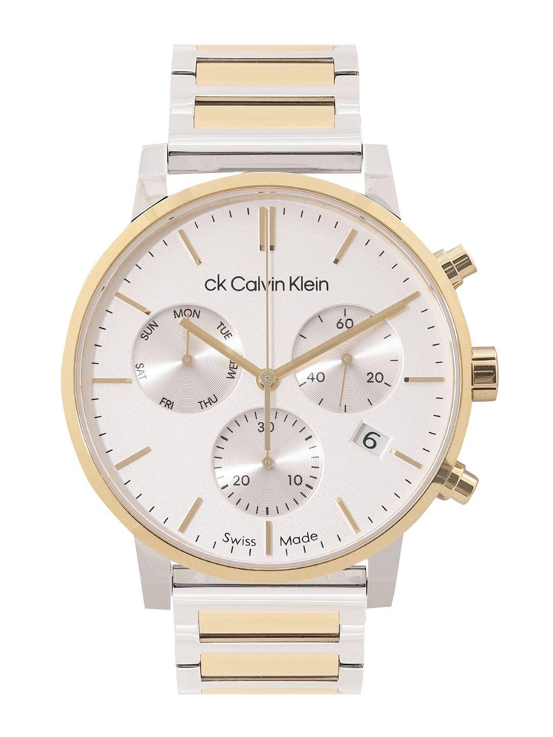 calvin klein men swiss gauge chronograph analogue watch 25000028