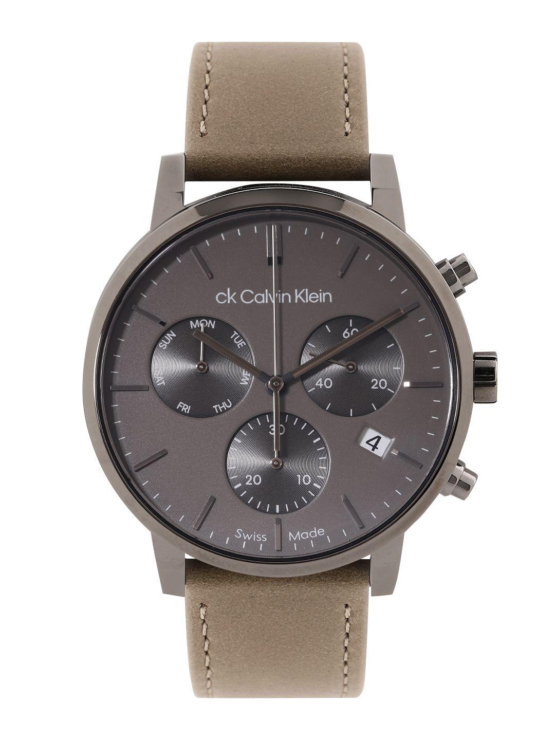 calvin klein men swiss gauge chronograph analogue watch 25000031