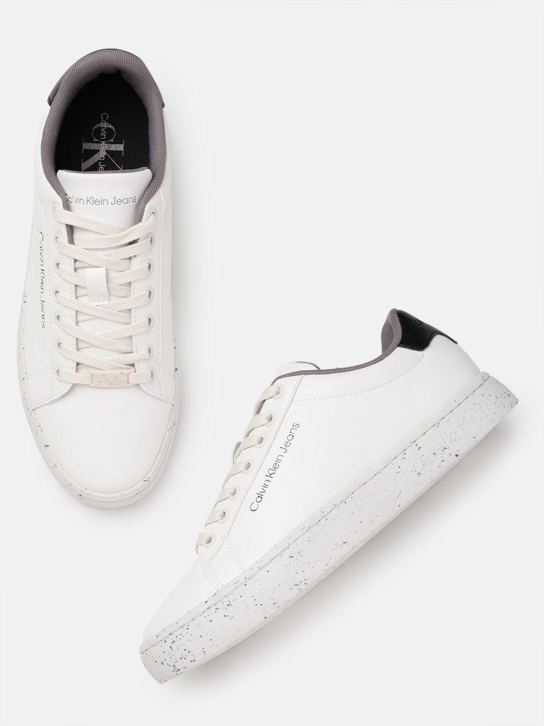 calvin klein men white sneakers