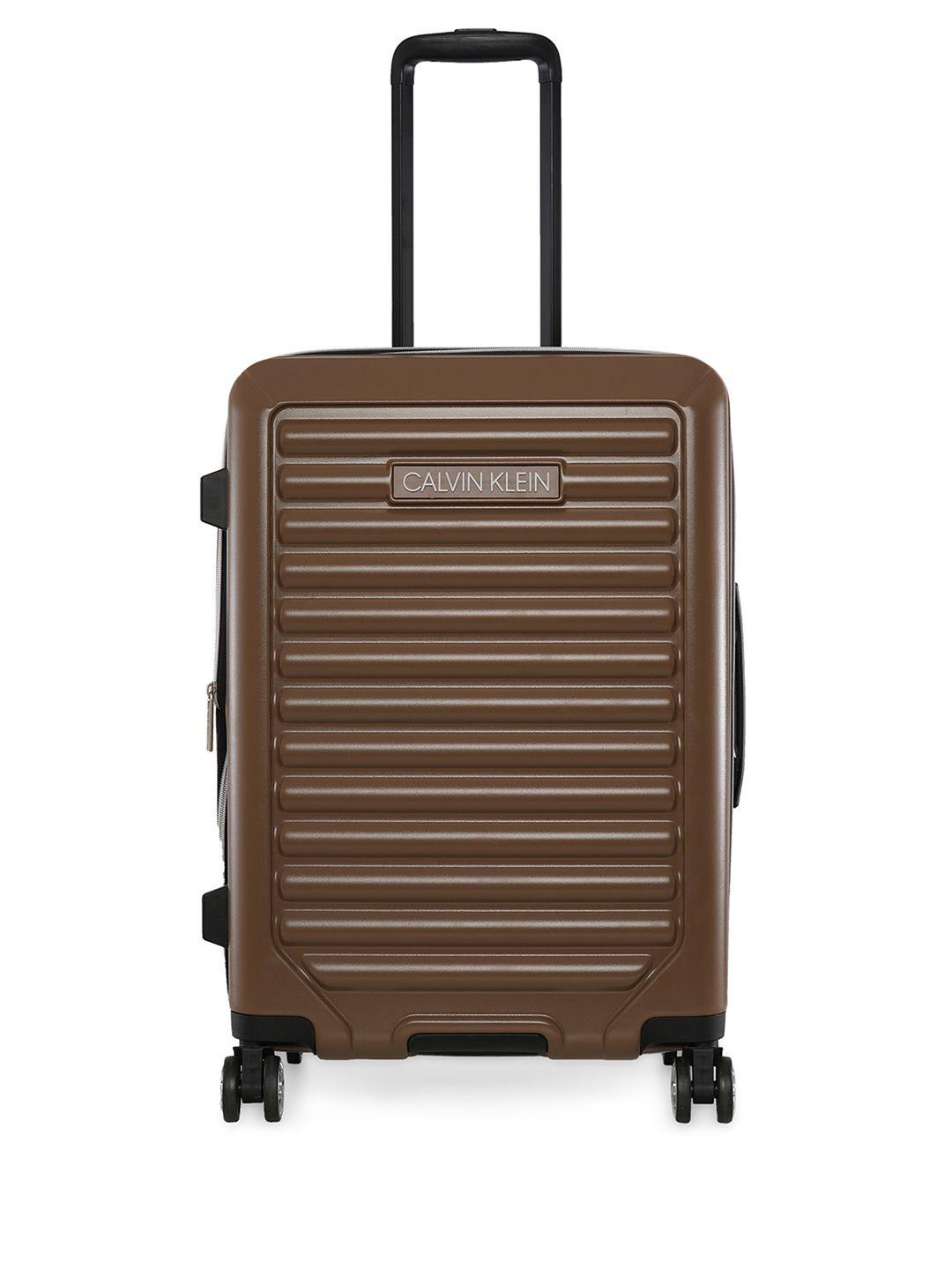 calvin klein odyssey range otter color hard case abs medium size luggage