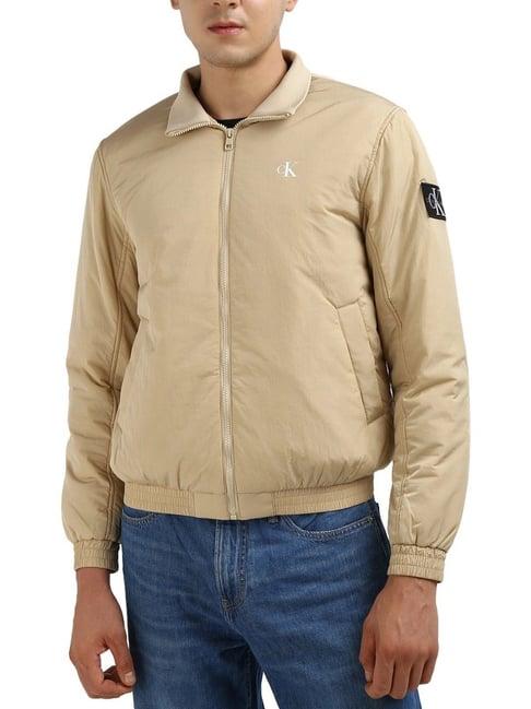 calvin klein pale khaki regular fit jacket