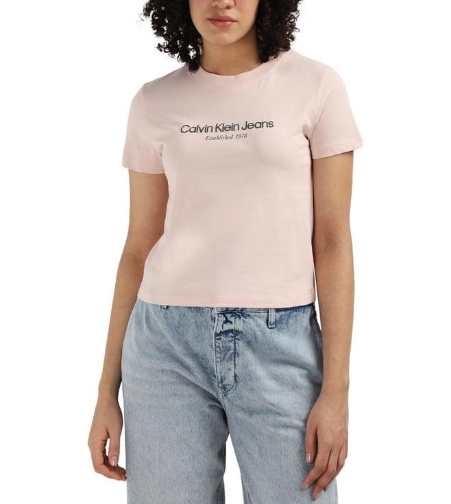 calvin klein peach whip cotton women's t-shirt