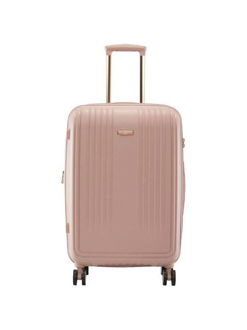 calvin klein pink medium hard cabin trolley - 26 cm